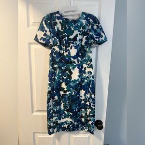 Calvin Klein-  Blue and Green Floral Dress - 4